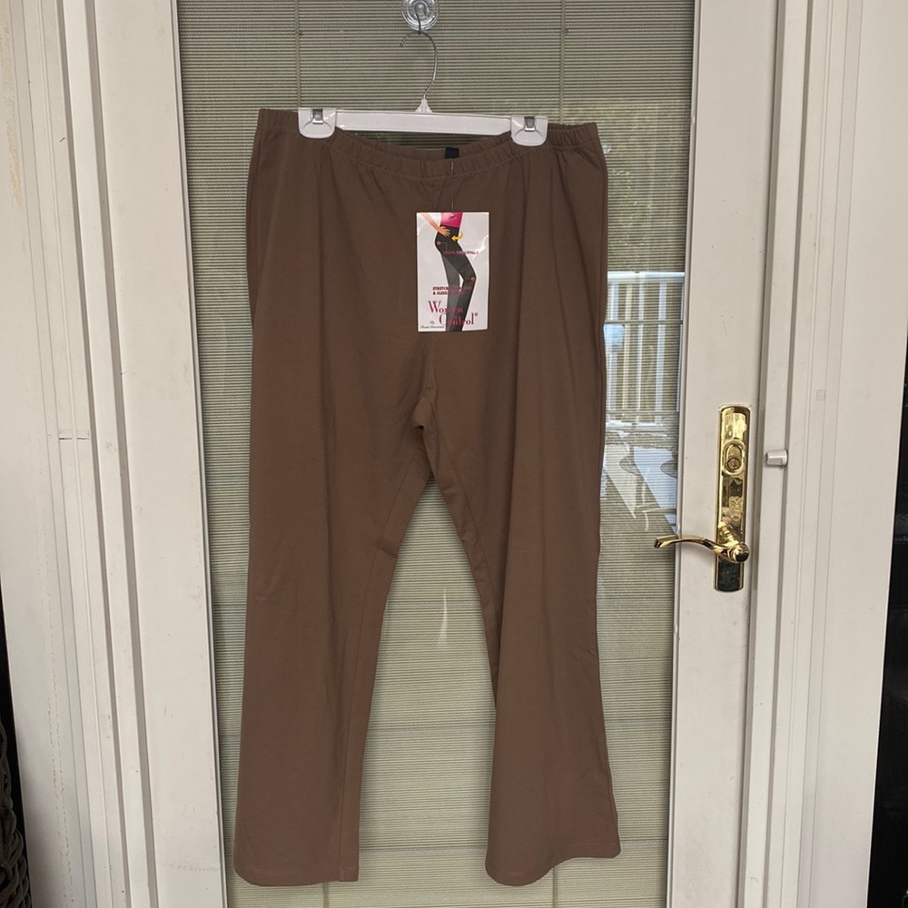 NWT Women with Control Size 2 XLP 2XP Brown Pants